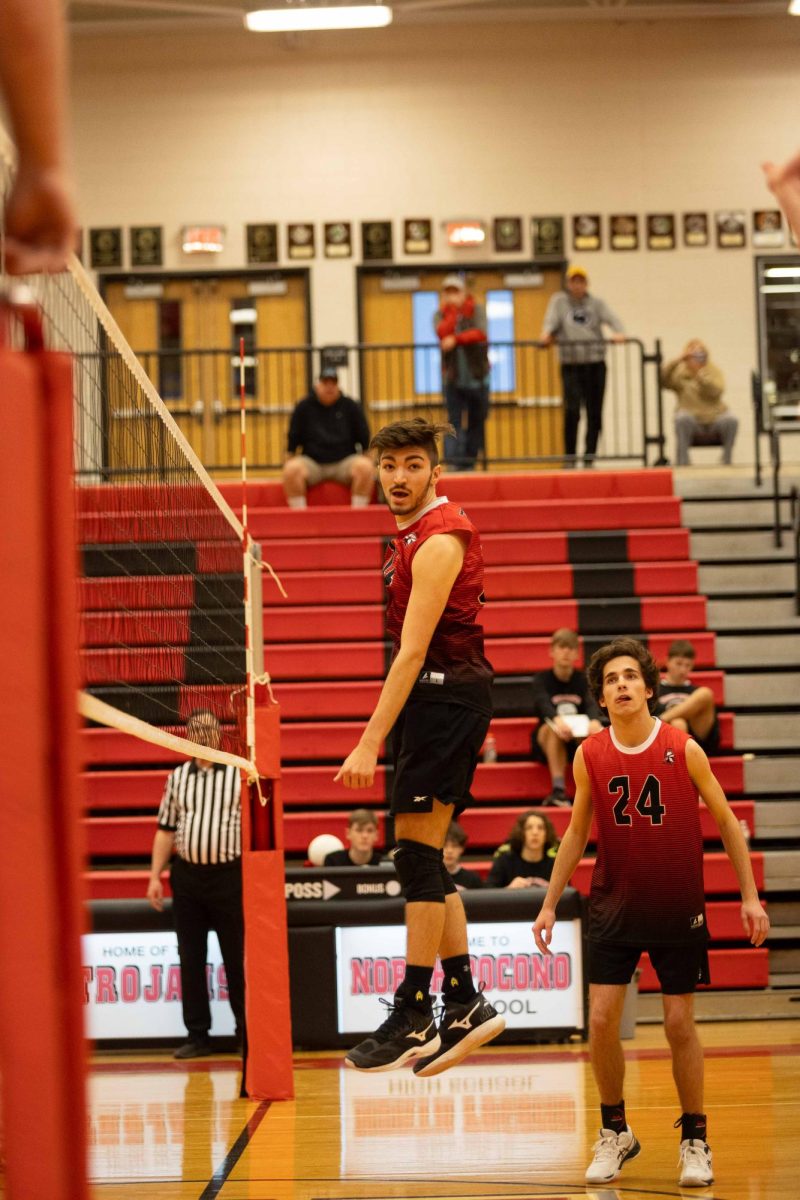 Boys' Volleyball action