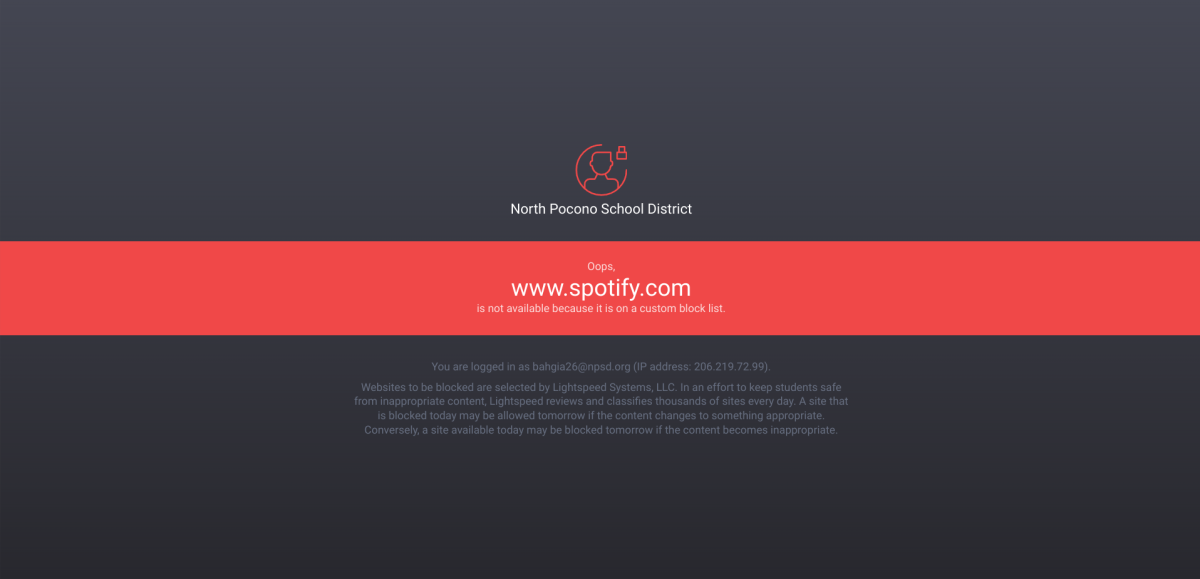 Blocked Spotify Screen